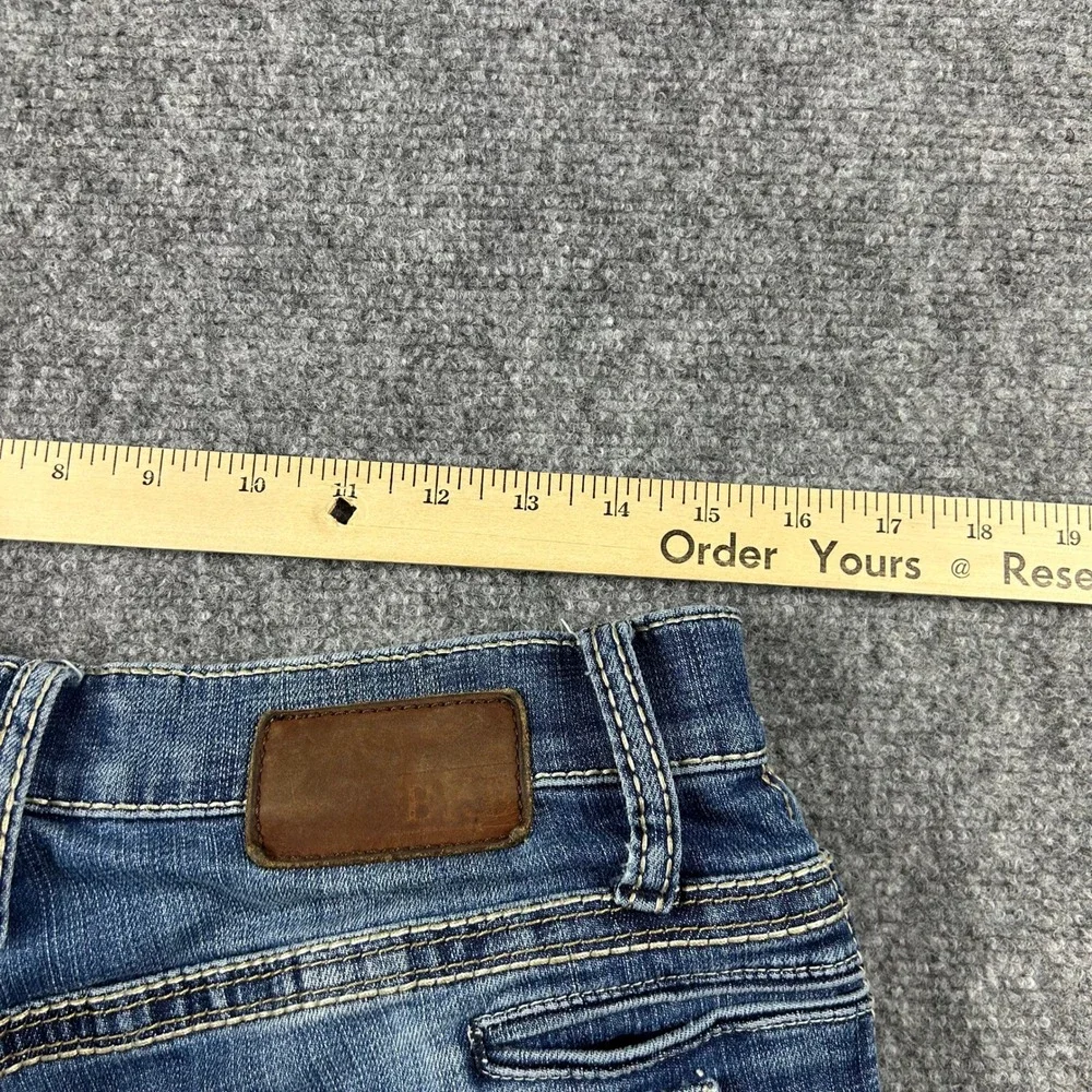 BKE Jake Jeans Mens 32R Blue Straight Leg Medium Wash Whiskered Denim Casual - Picture 3 of 6